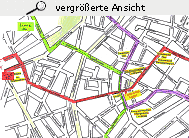 Buslinien W&uuml;rzburg Frauenland - Kopier-Shop Englert